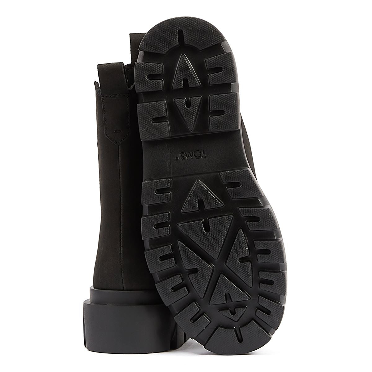 TOMS Bottes Noires En Cuir Pour Femme De La Marque Rowan.