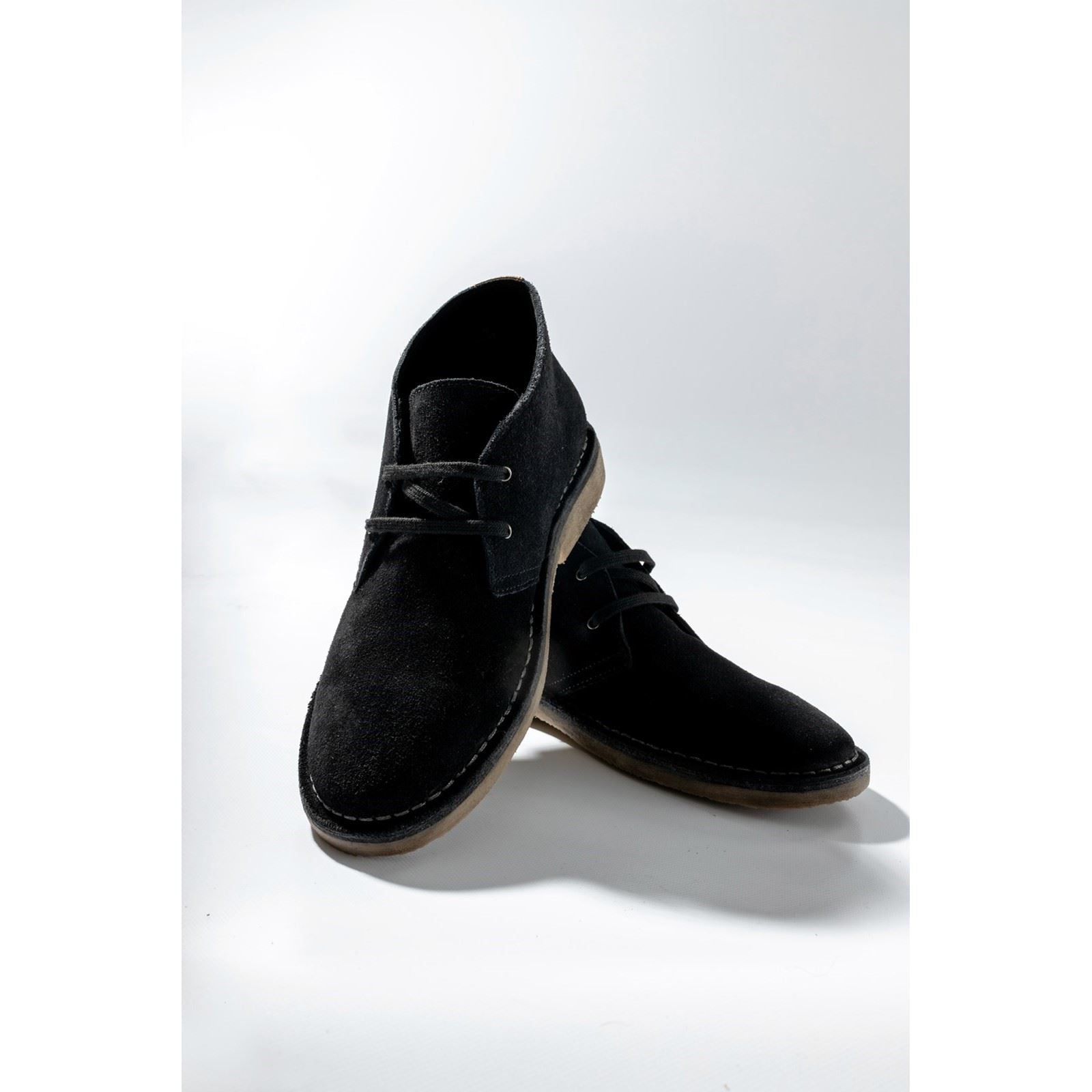 Hush Puppies Samuel Bottes Noires En Daim Pour Homme