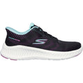 Skechers Go Walk Now Khloe Chaussures De Sport Pour Femmes En Textile Noir/Violet