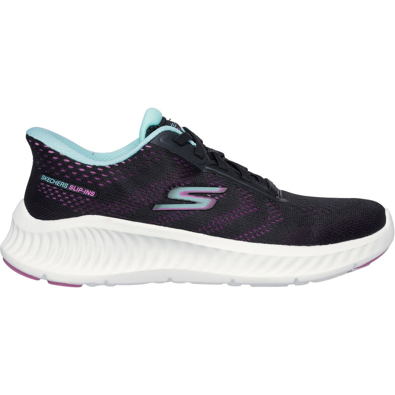 Skechers Go Walk Now Khloe Chaussures De Sport Pour Femmes En Textile Noir/Violet