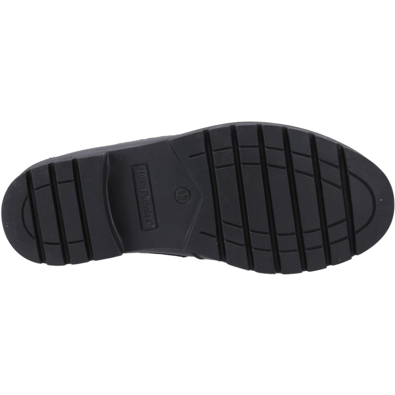 Hush Puppies Lucy Chaussures Bateau Noires Pour Filles En Cuir