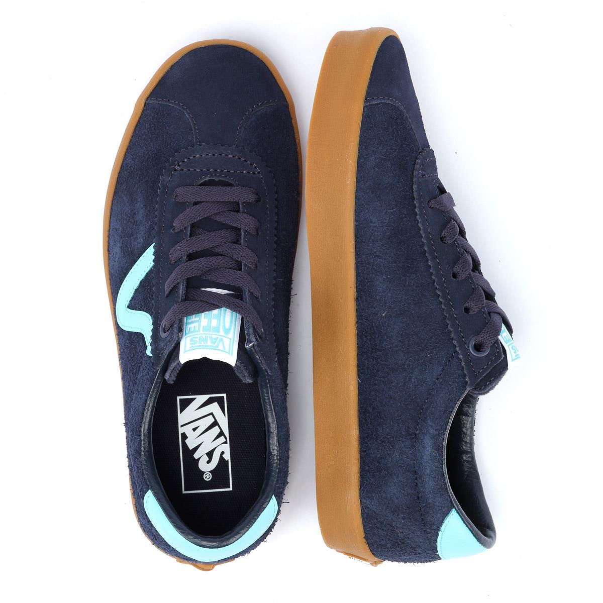 Vans Sport Low Baskets En Daim Bleu/Gomme Pour Femmes