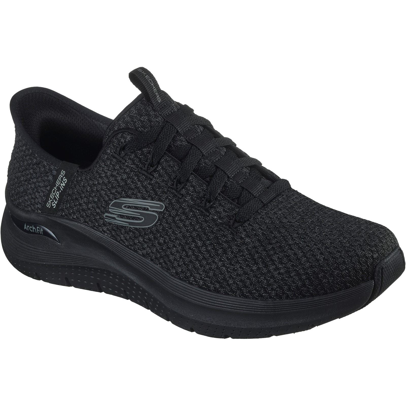 Skechers Arch Fit 2.0 Look Ahead Sneakers Noires Pour Homme En Textile