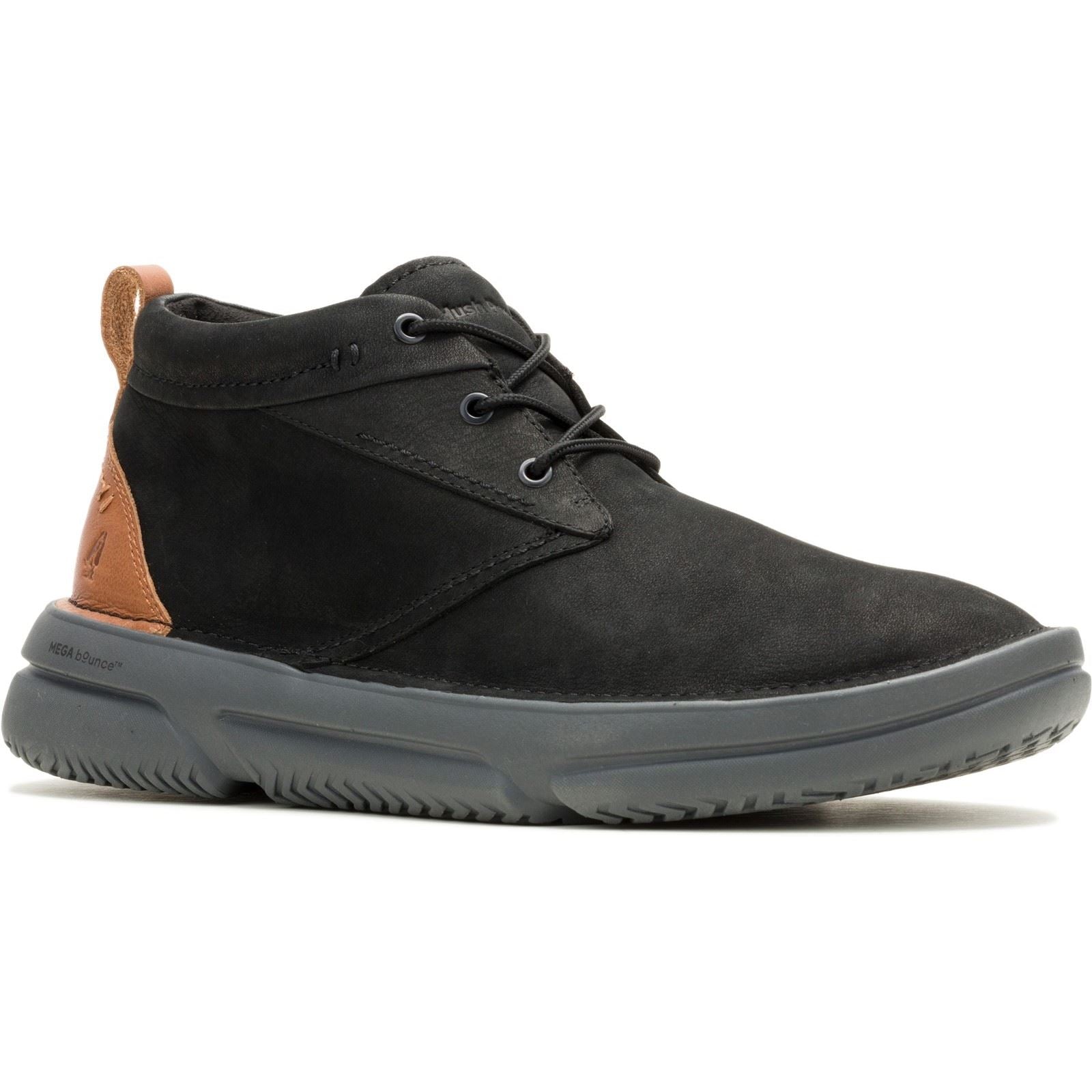 Hush Puppies Baylor Bottes En Cuir Noires Pour Hommes