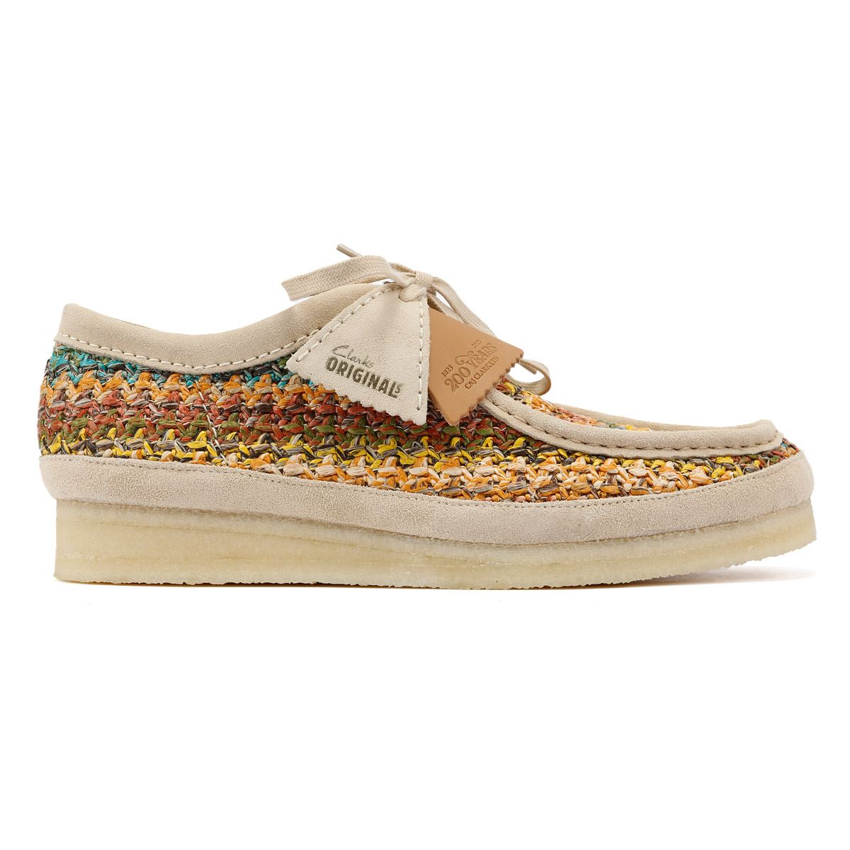 Clarks Originals Wallabee Raffia Chaussures À Lacets Multicolores Pour Homme