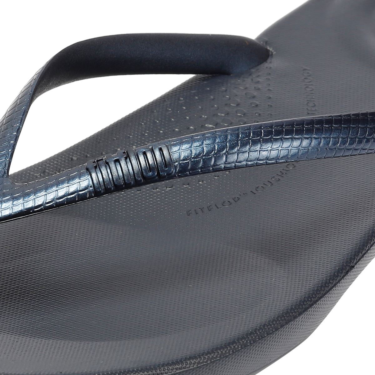 FitFlop Iqushion Ergonomic Tongs En Caoutchouc Bleues Pour Femmes