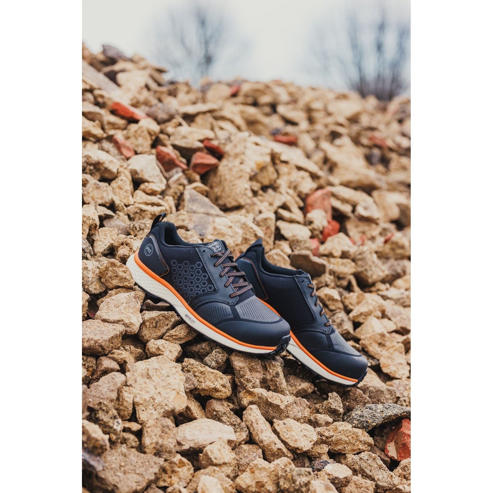 Timberland Pro  Baskets De Sécurité Synthétiques Reaxion Noires/Oranges