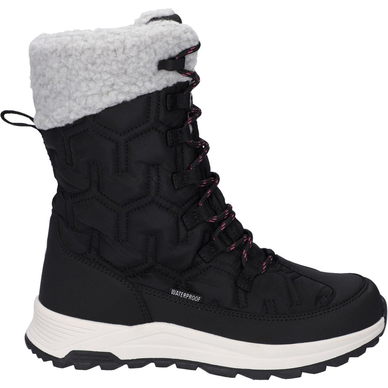 Hi-Tec Sophia Bottines D'hiver Pour Femmes En Nylon Noir Jet/fuchsia Festival
