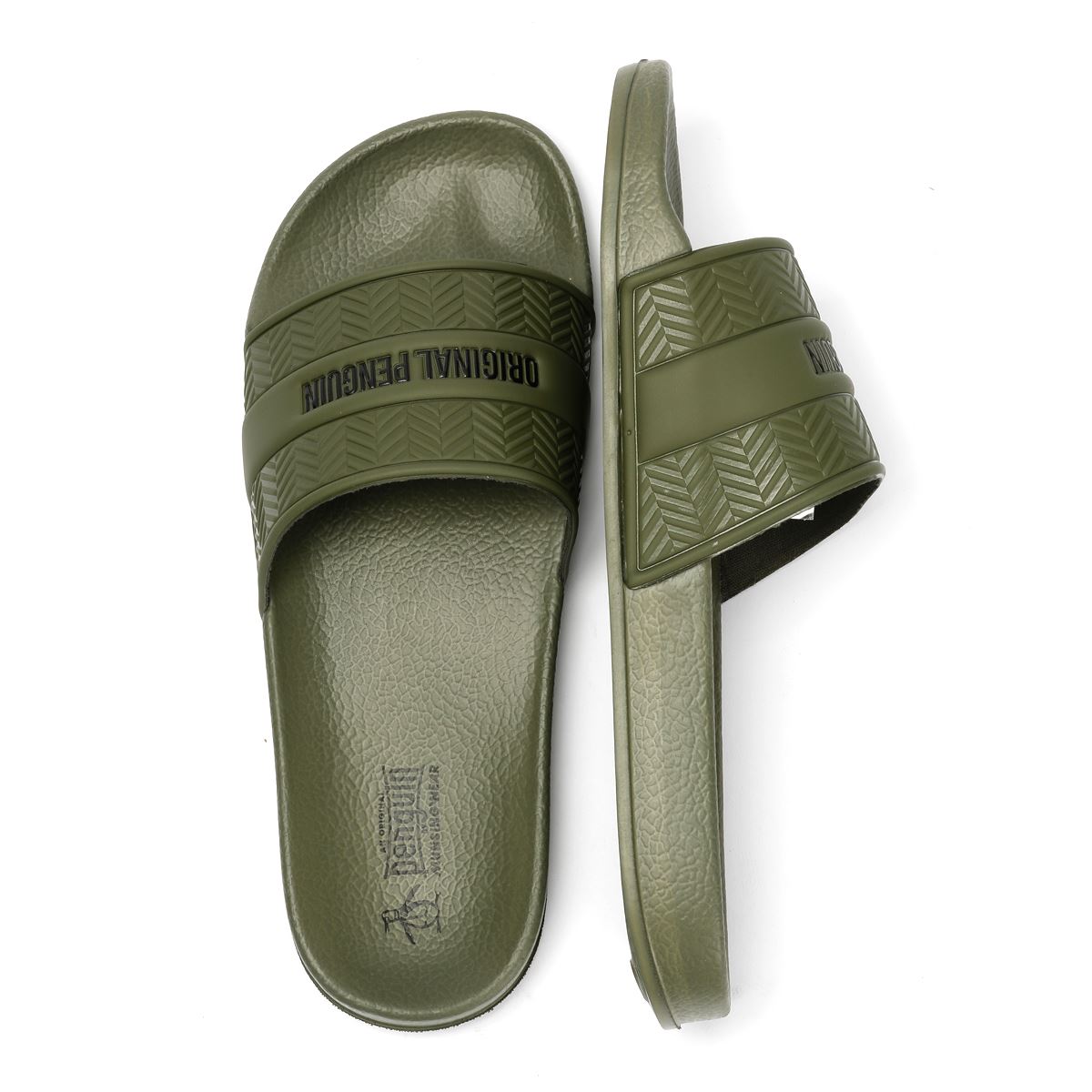 Penguin Paradise Tongs Vertes Pour Hommes