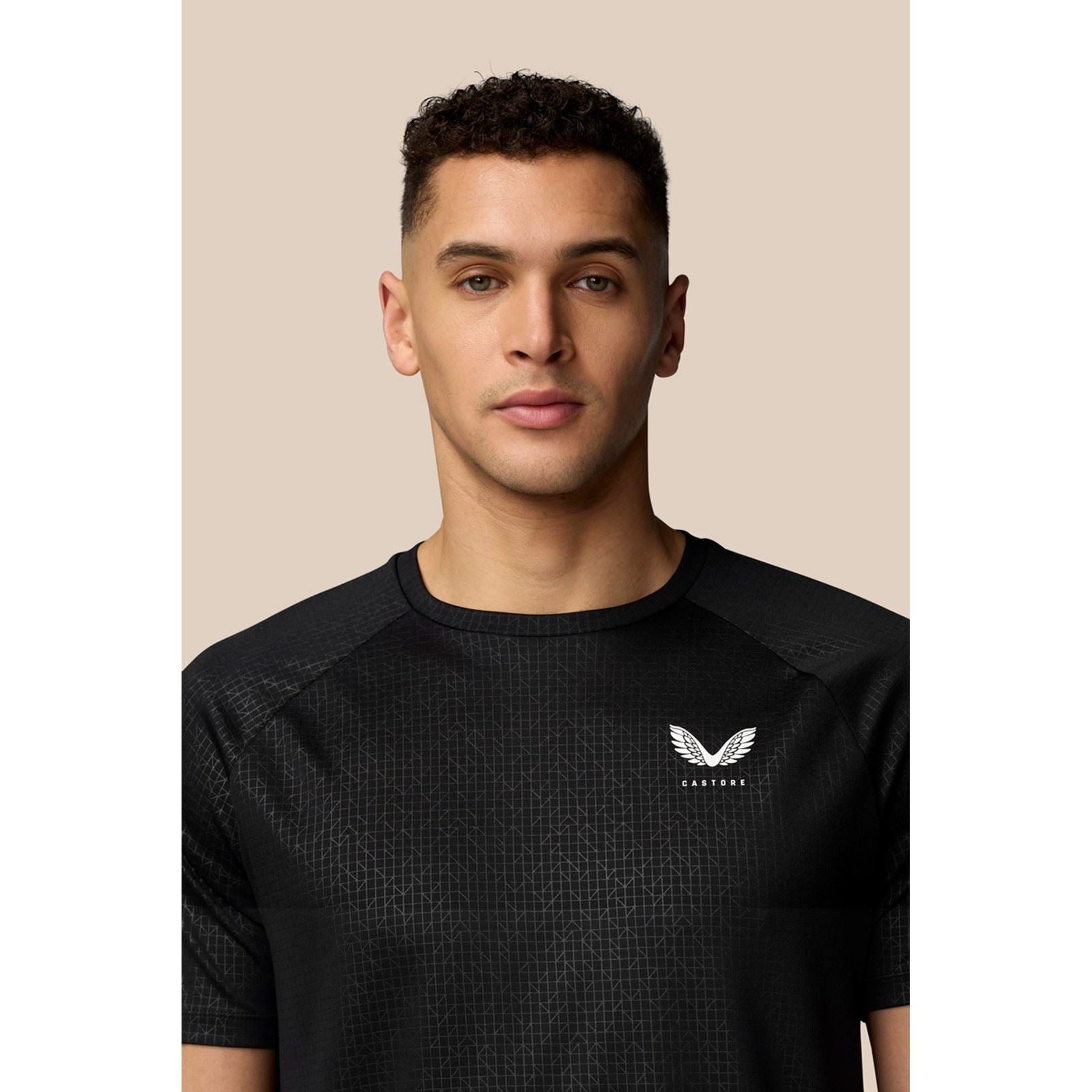 Castore Adapt T-Shirt De Sport Actifs Pour Hommes En Polyester Noir