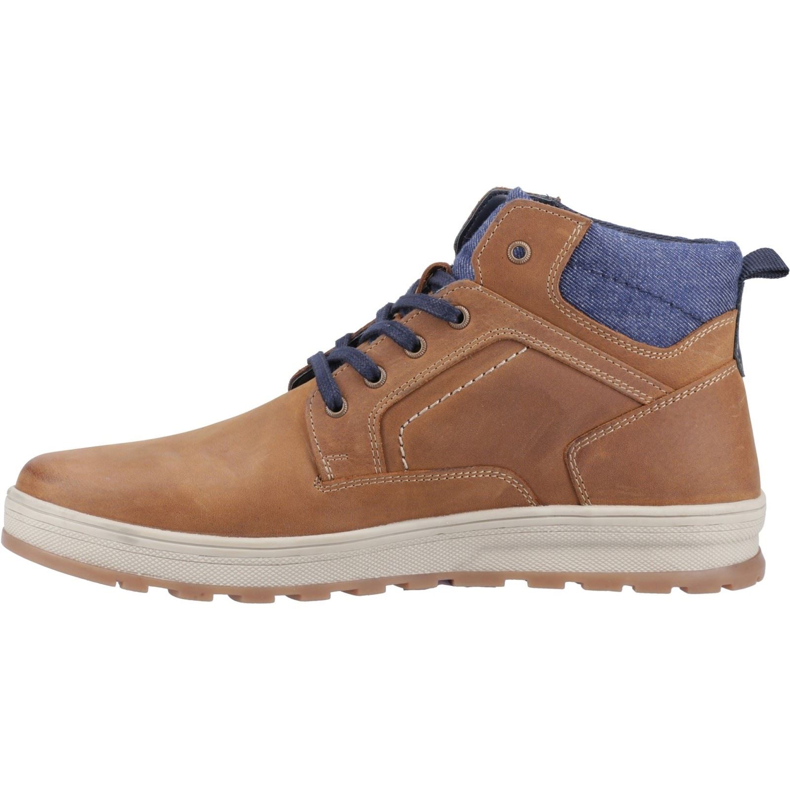 Hush Puppies Caleb Bottes En Cuir Marron Pour Homme