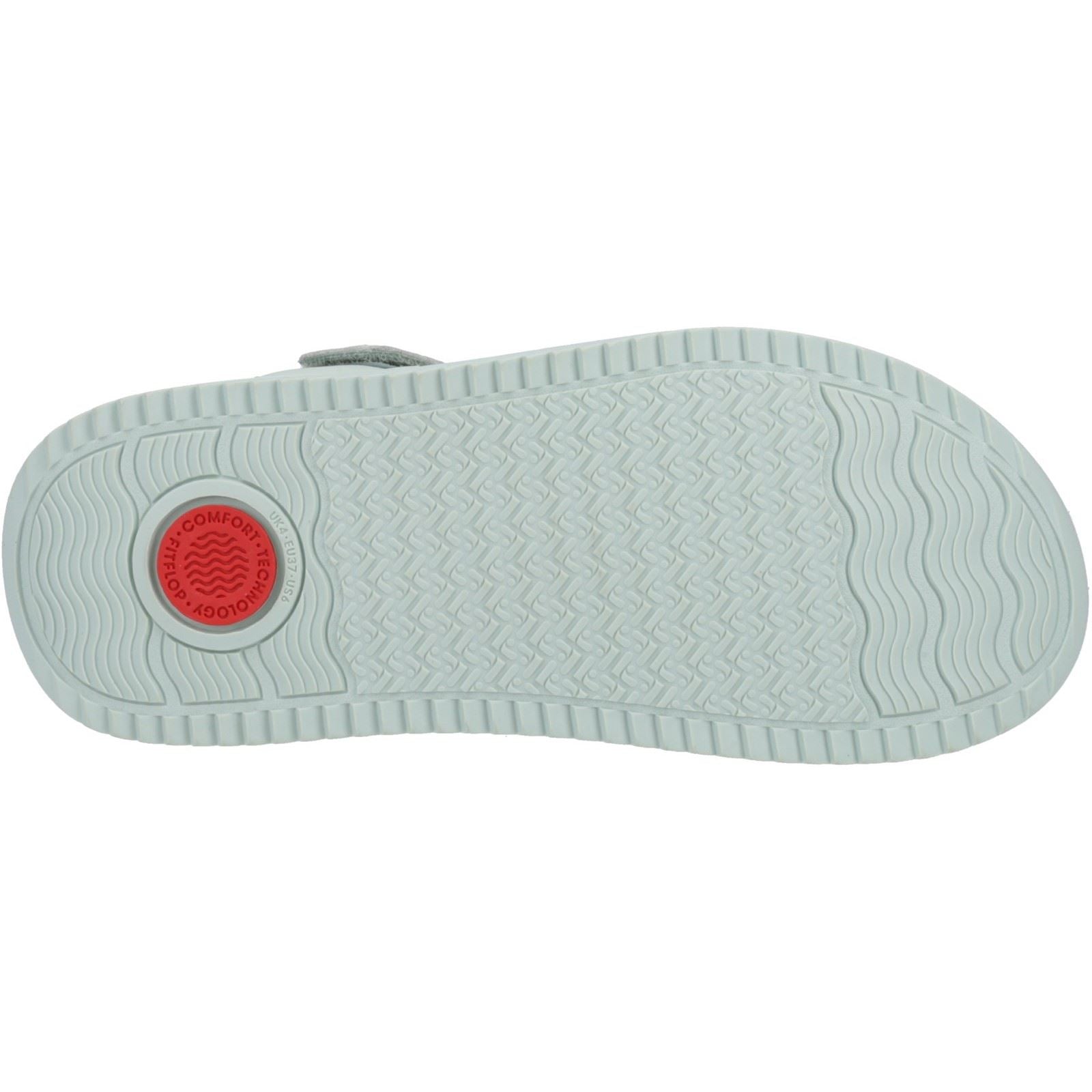 Fitflop Surff Back Strap Sandales Larges Pour Femmes Sagebrush En Polyester/Cuir