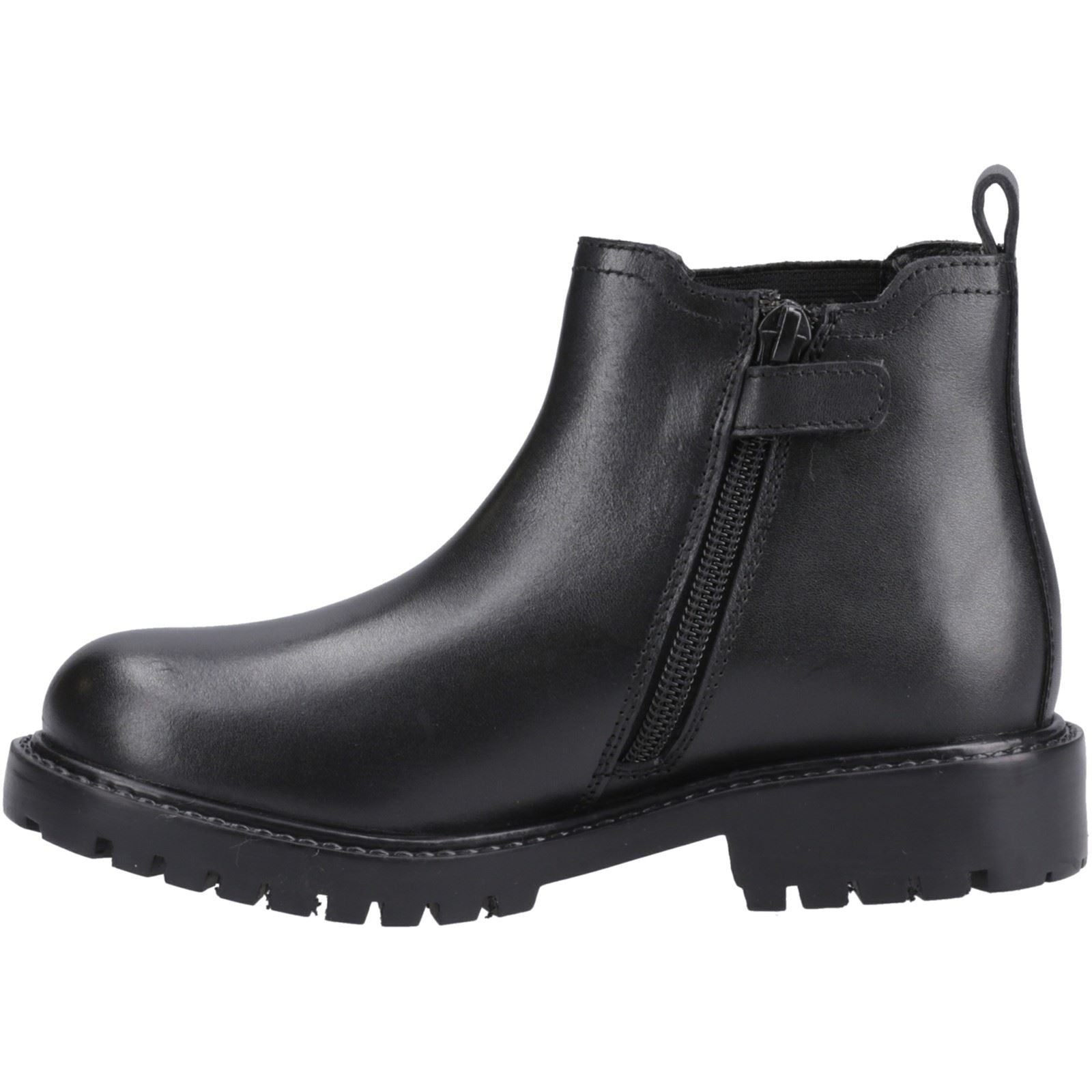 Hush Puppies Ariella Chelsea Chaussures Noires Pour Filles En Cuir