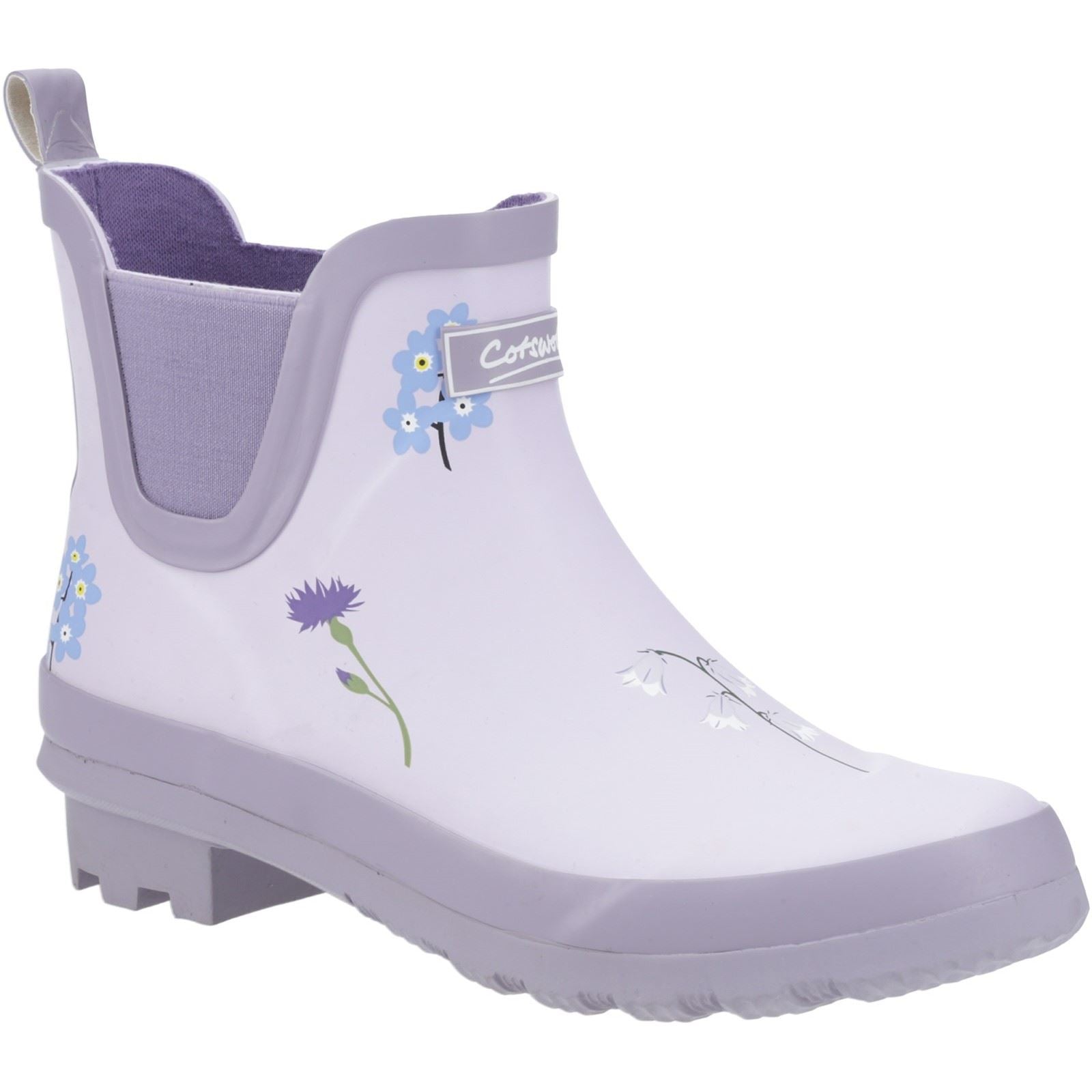Cotswold Wildflower Ankle Bottes Wellington Lilas En Caoutchouc Pour Femmes