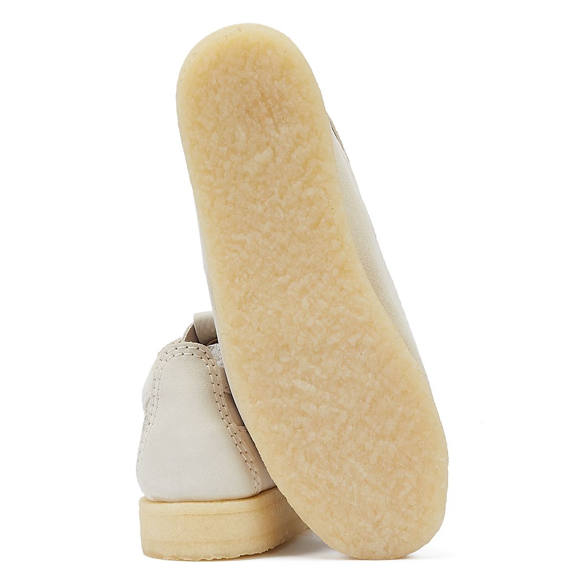 Clarks Originals Wallabee Tor Suede Chaussures Pour Homme Lacées De Couleur Crème