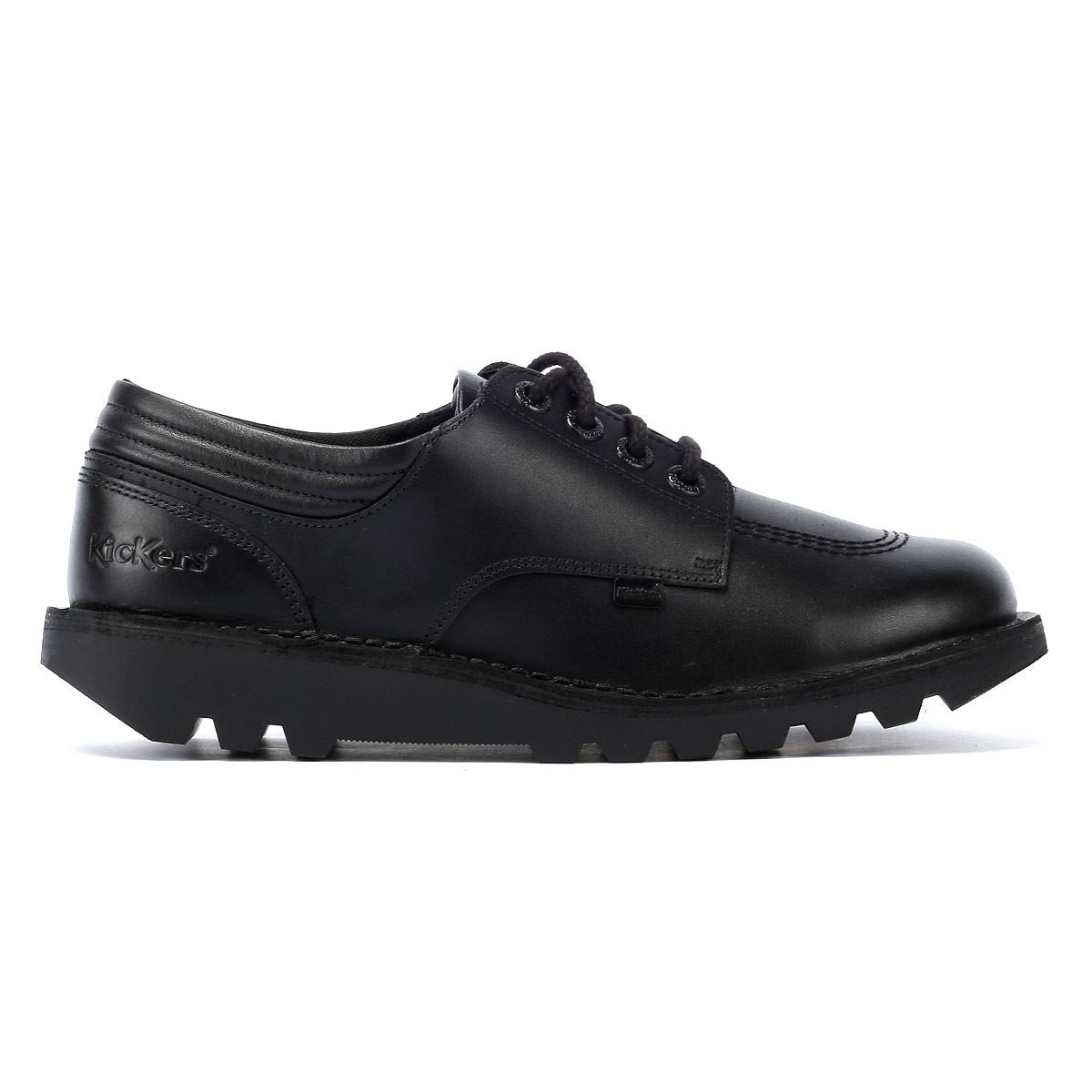 Kickers Kick Lo Padded Chaussures Noires En Cuir Pour Hommes