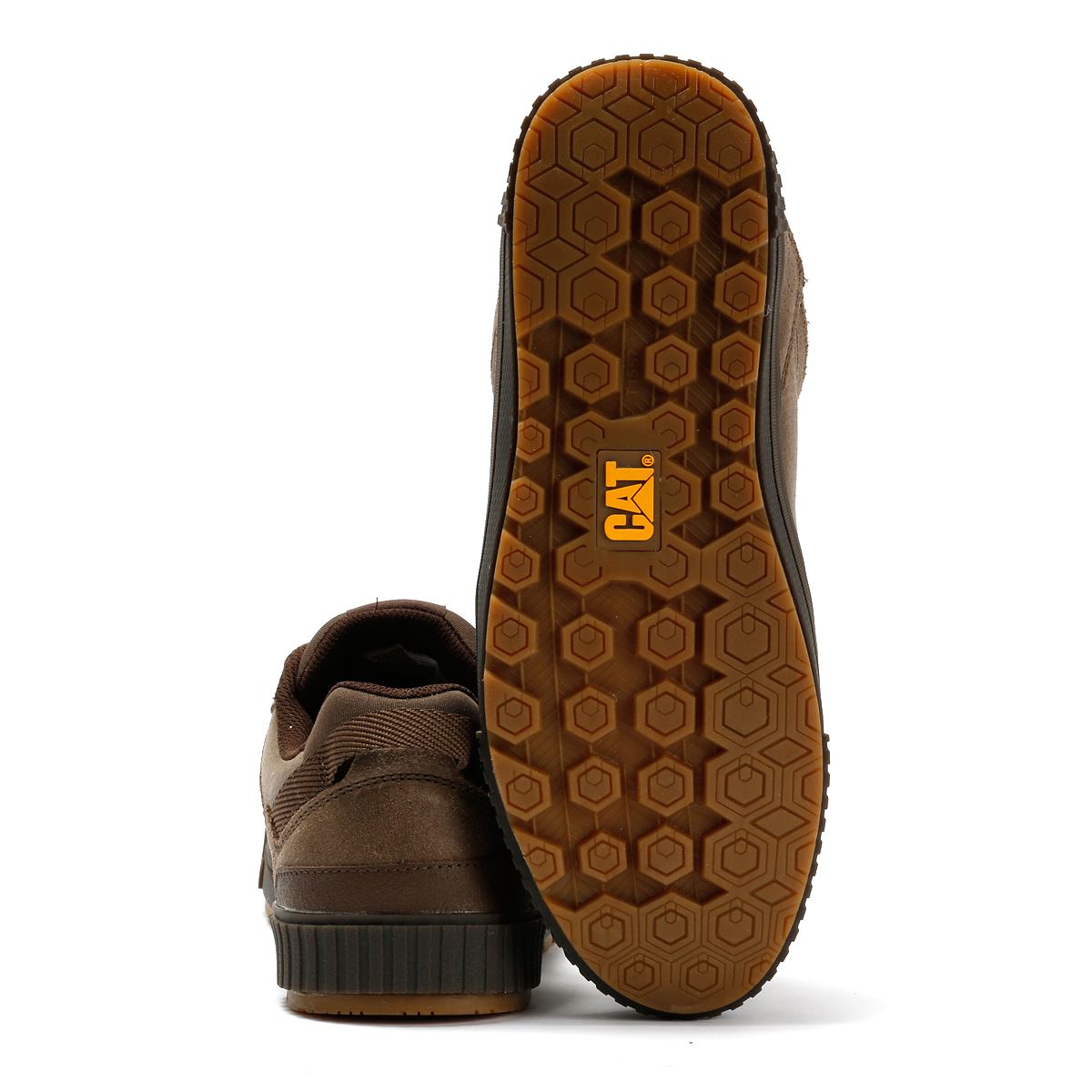 Caterpillar Axiom Waxy Chaussures En Cuir Pour Hommes Brunes À Lacets
