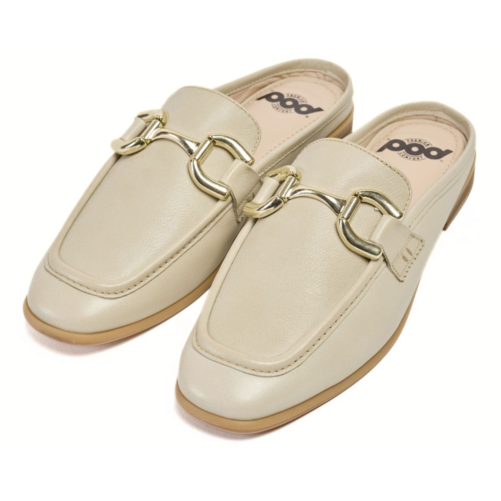 Pod Mila Mules Pour Femmes En Cuir Taupe