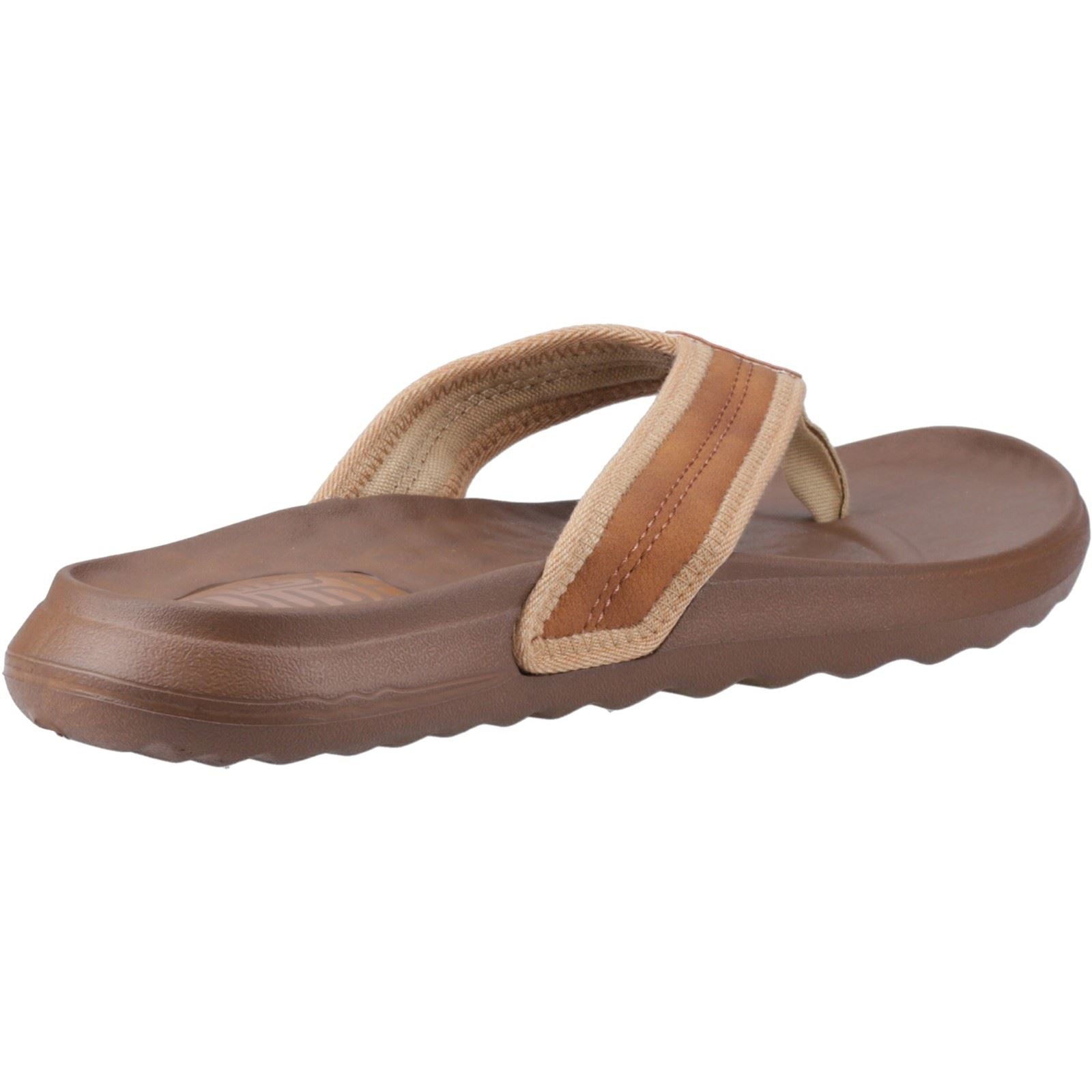 HEYDUDE Myers Tongs Pour Homme Lion Orange/Downtown Brown En Polyuréthane