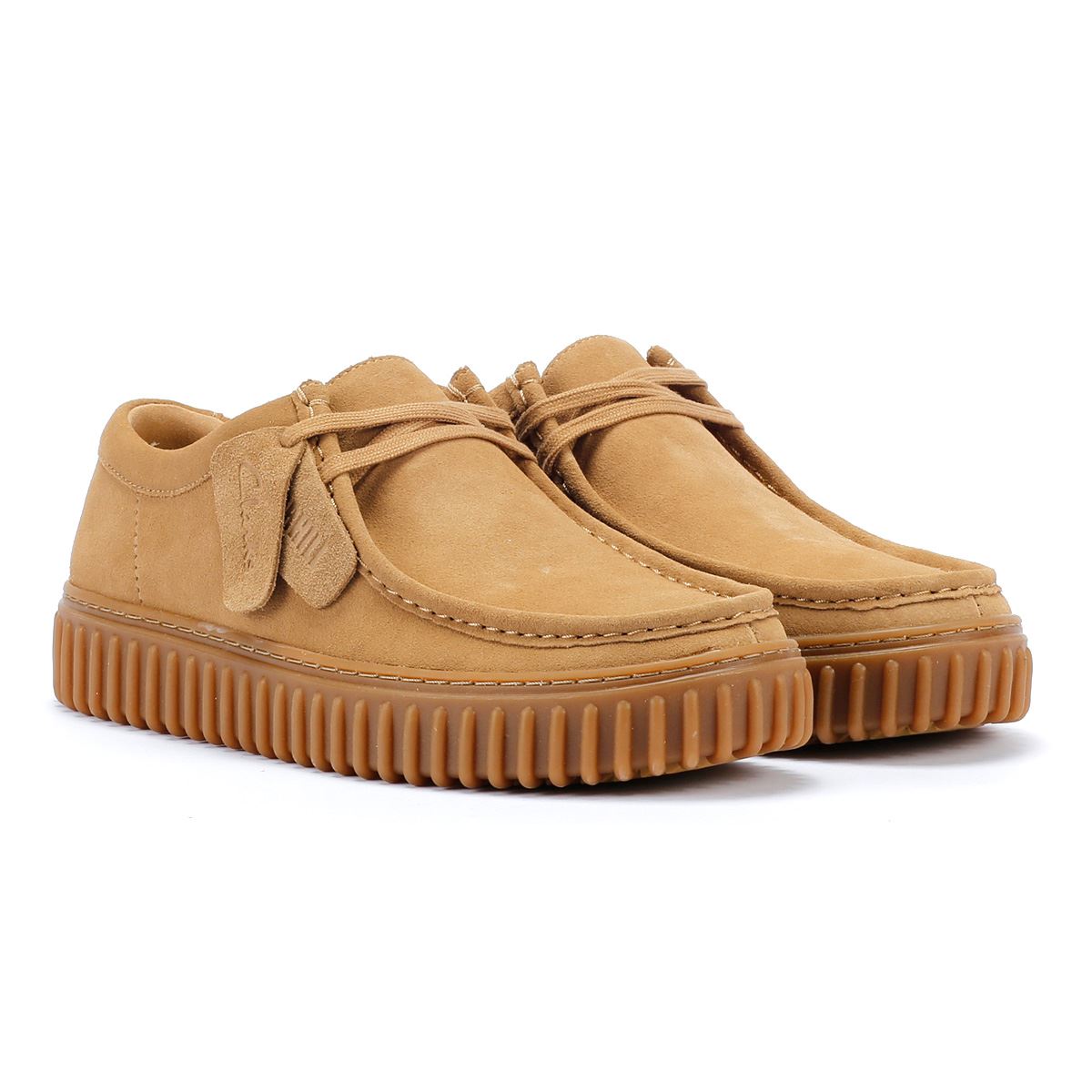 Clarks Main Torhill Lo Chaussures À Lacets En Daim Marron Pour Homme