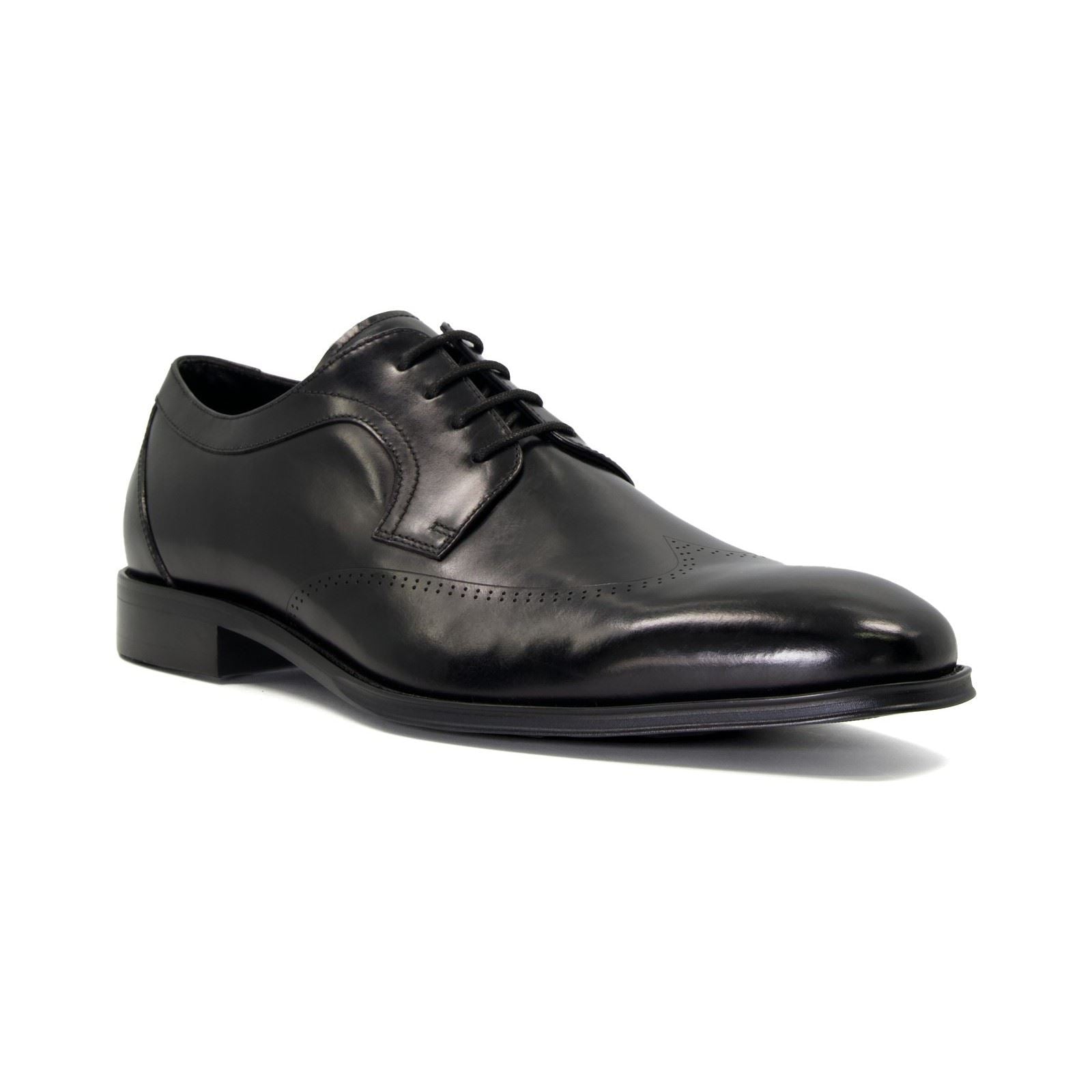 Dune Sheath Chaussures Oxford Noires En Cuir Pour Hommes