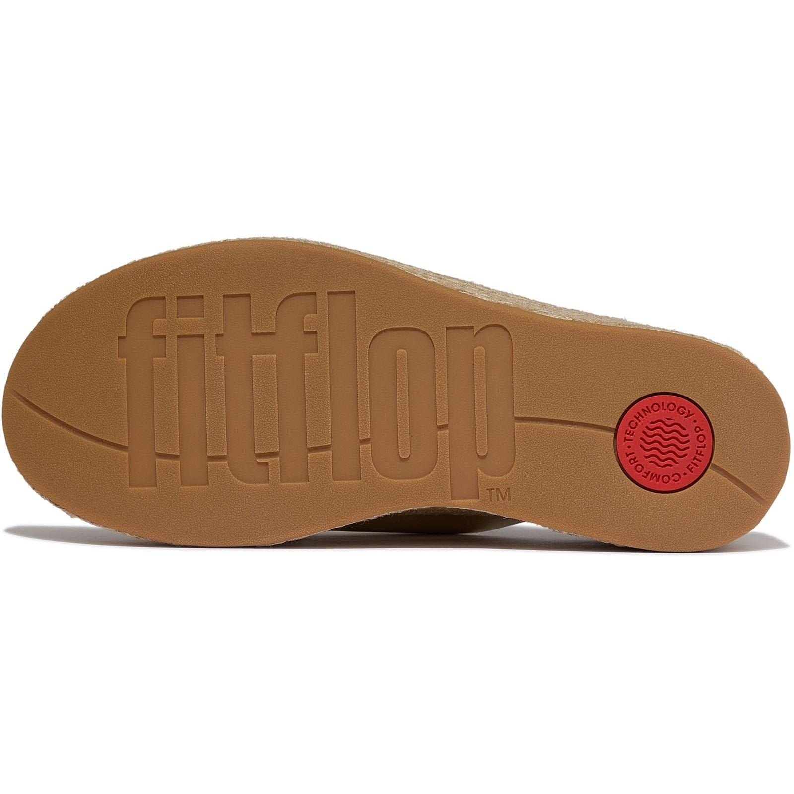 Fitflop Platfforms Sandales Platino En Cuir Pour Femmes