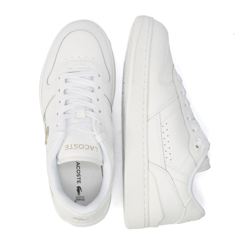 Lacoste T-Clip Baskets Blanches En Cuir Pour Femmes