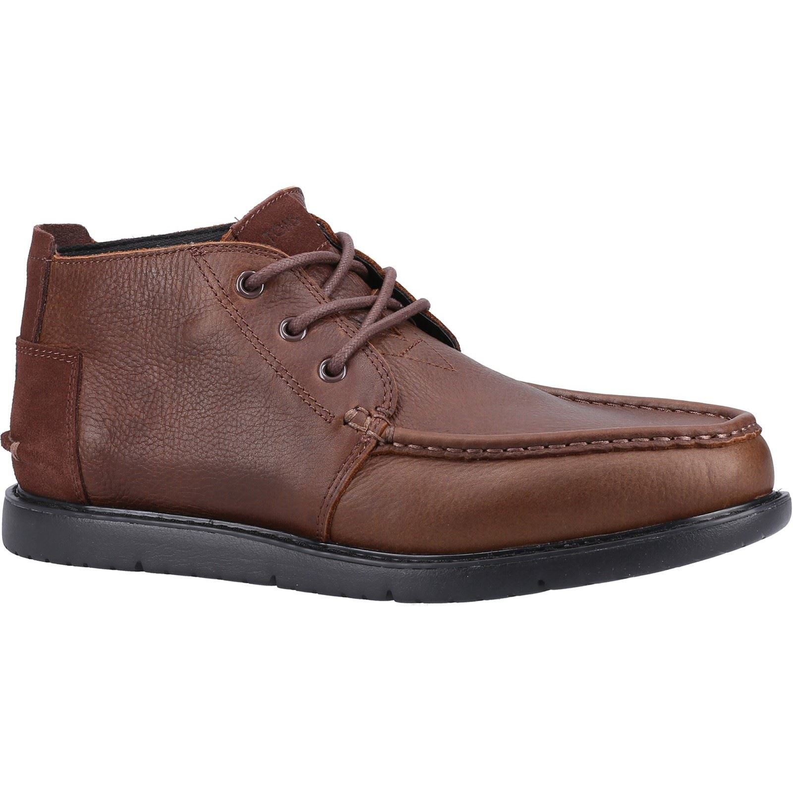 TOMS Navi Moc Chukka Bottines En Cuir Pour Hommes Marron