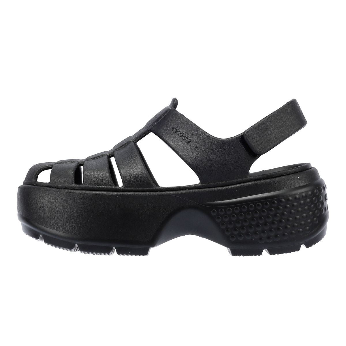 Crocs Stomp Fisherman Sandales Noires Pour Femmes
