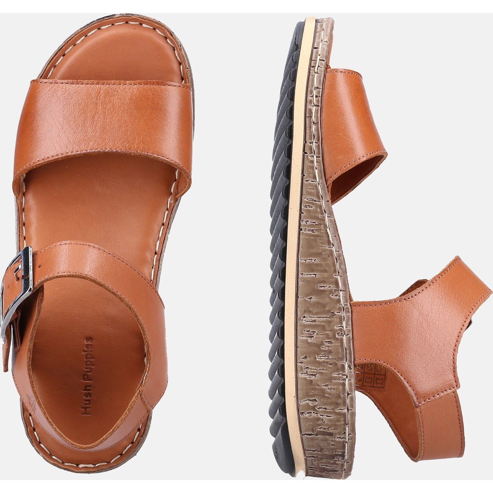 Hush Puppies Ellie Sandales En Cuir Pour Femme Couleur Tan