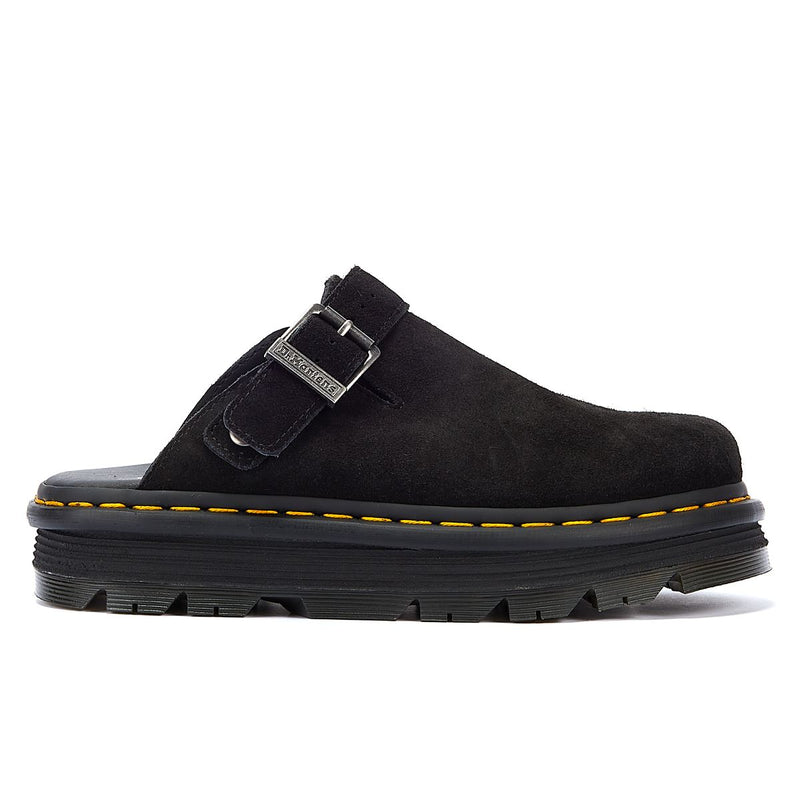 Dr. Martens Sabots En Daim Noir Zebzag.