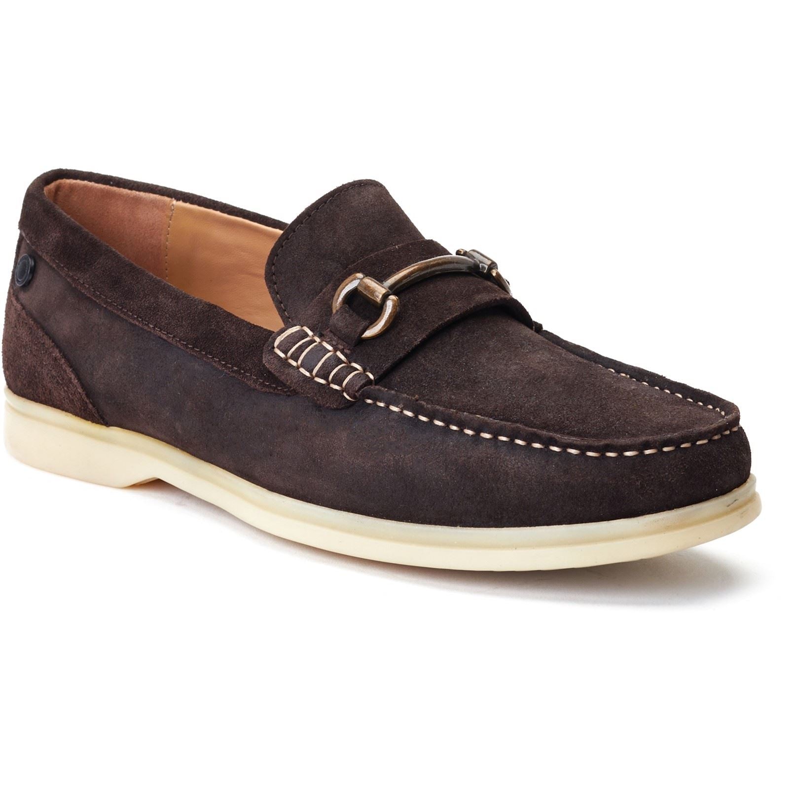 Base London Snapper Chaussures Loafers Marron Brûlé Pour Hommes En Cuir