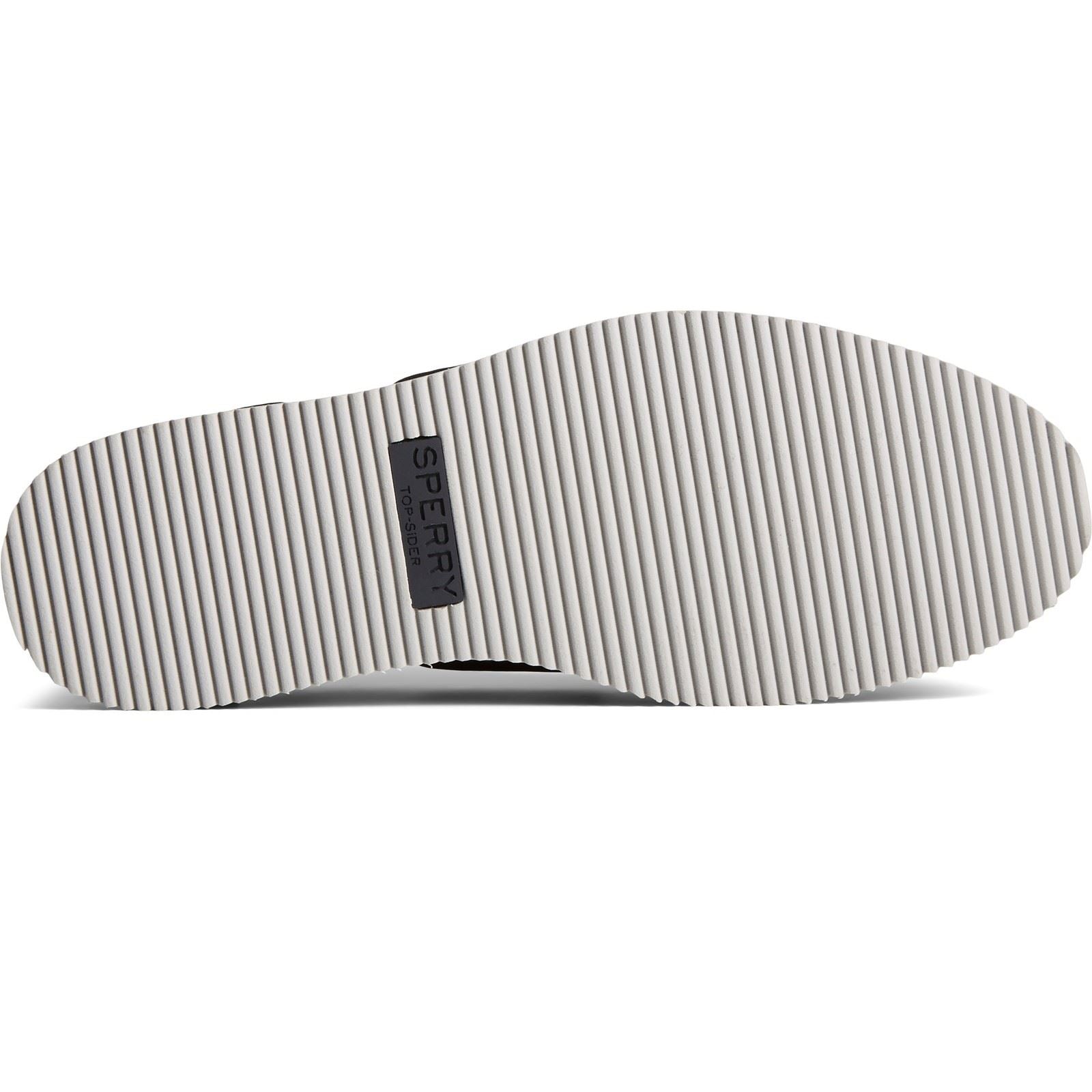 Sperry Authentic Original Stacked Chaussures Bateau Noires Pour Femmes En Cuir