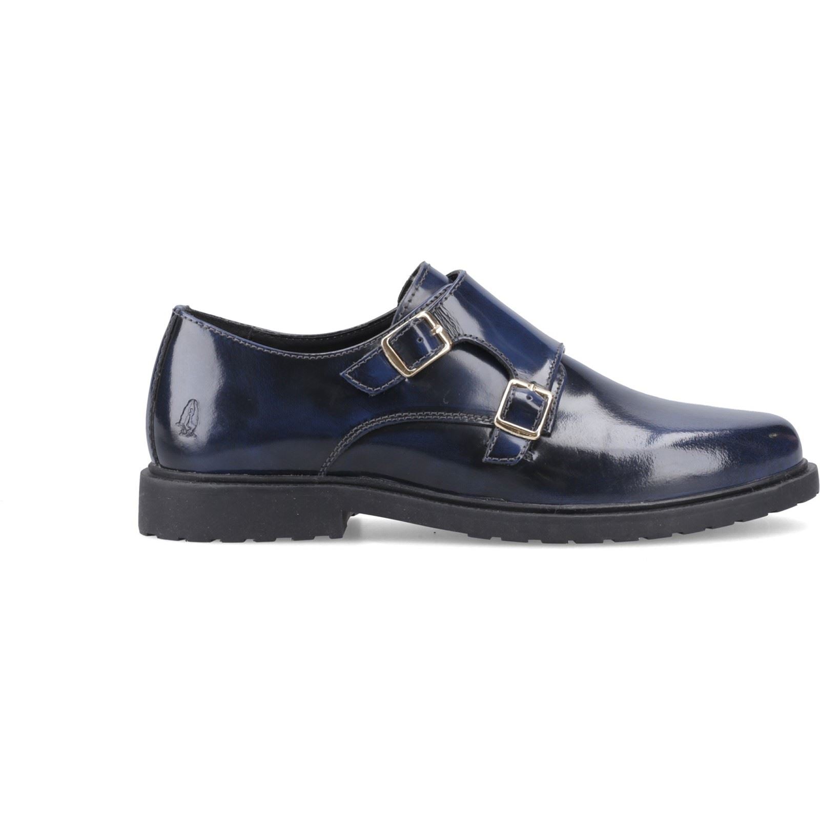 Hush Puppies Verity Hi-Shine Chaussures En Cuir Pour Femmes Navy