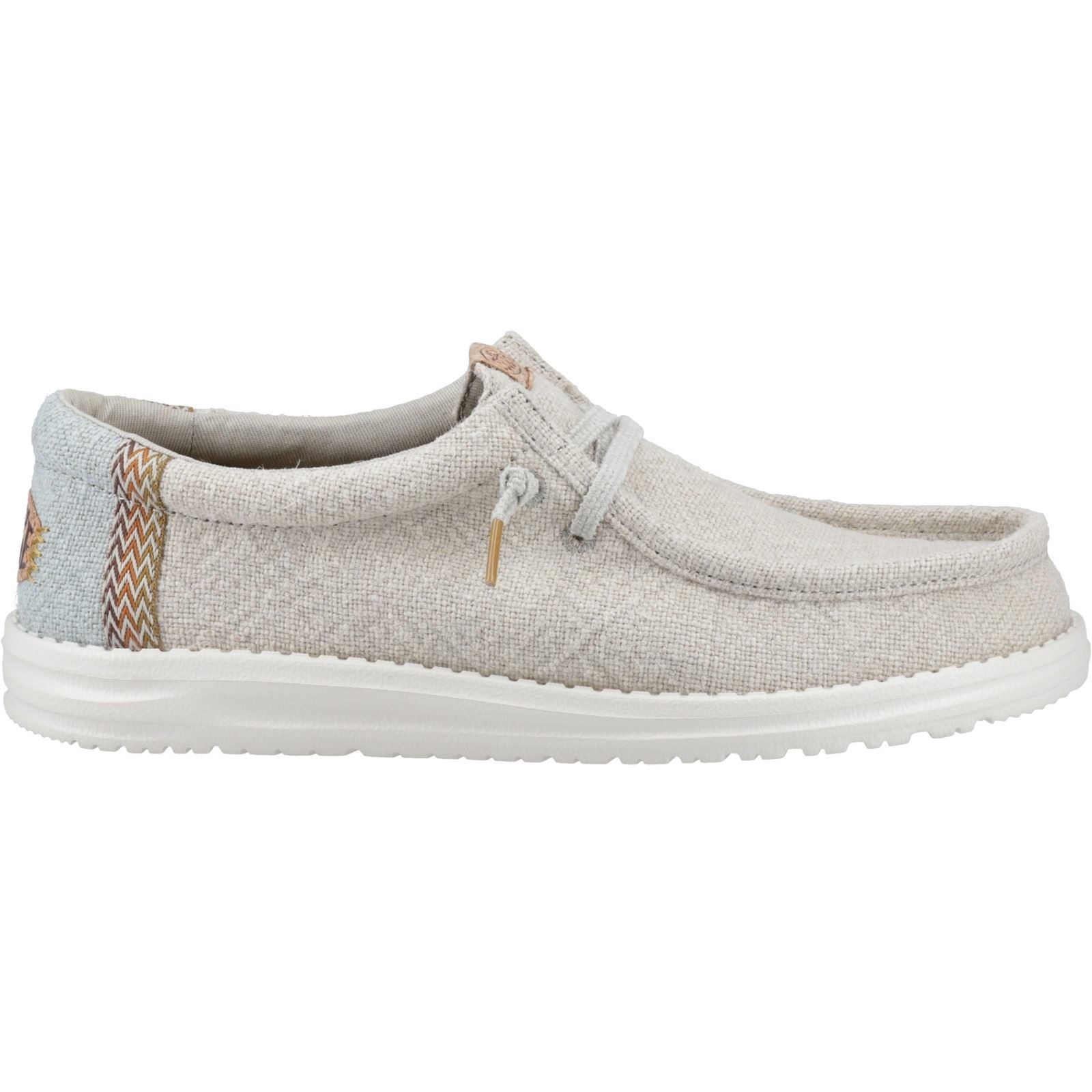 HEYDUDE Wally Jute Chaussures Mocassins En Toile De Jute Pour Hommes, Gris Pierre/Vert Iceberg