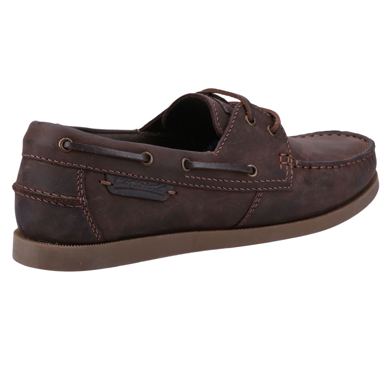 Cotswold Waterlane Chaussures Bateau En Cuir Marron Pour Femmes