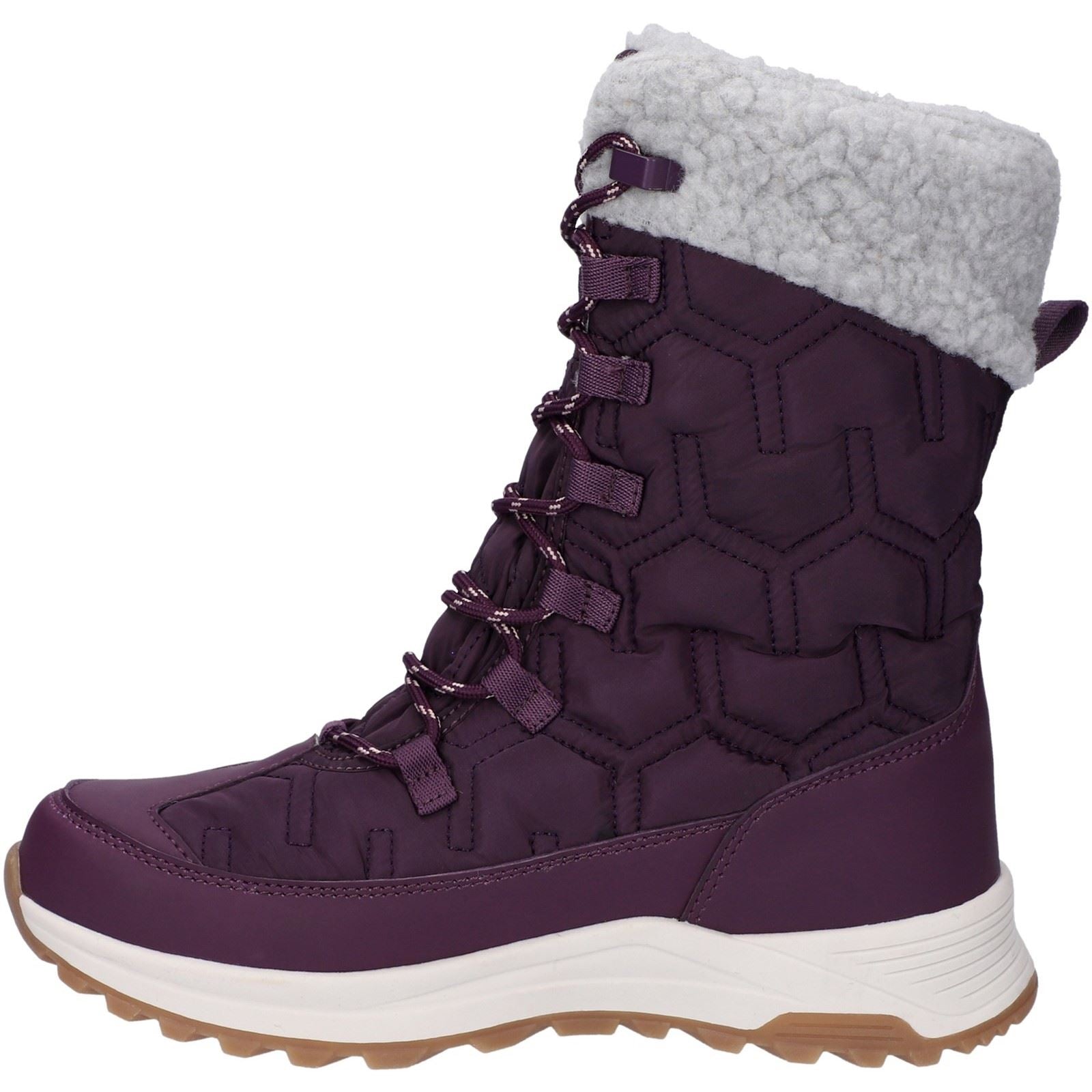 Hi-Tec Sophia Bottes De Cheville D'hiver Pour Femmes En Nylon, Prune Italienne/rose Sépia