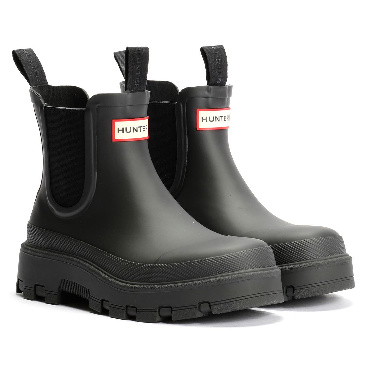 Hunter Elements Chelsea Bottes En Caoutchouc Noires Pour Femmes