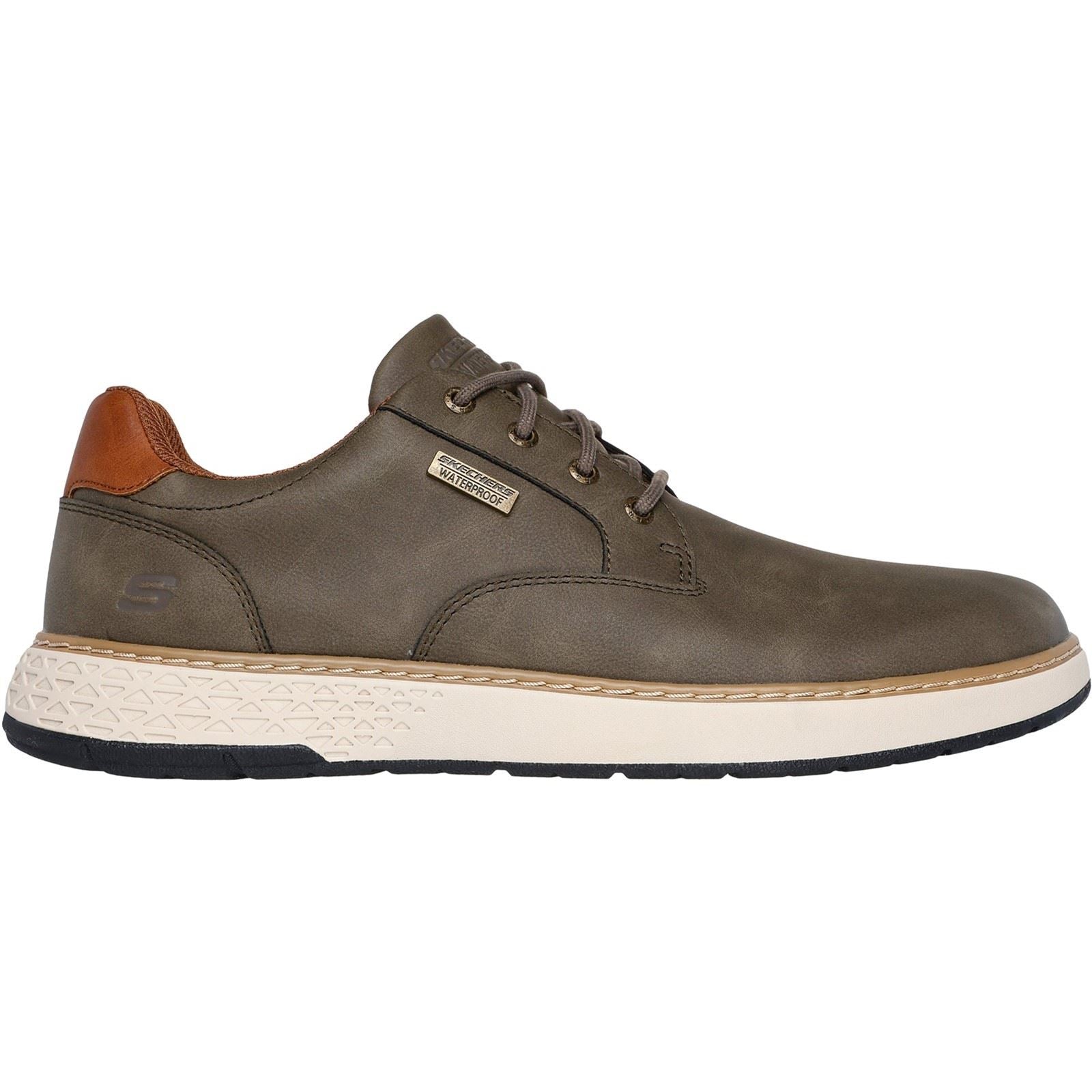 Skechers Garlan Pryor Chaussures À Lacets Pour Homme En Polyuréthane, Couleur Olive