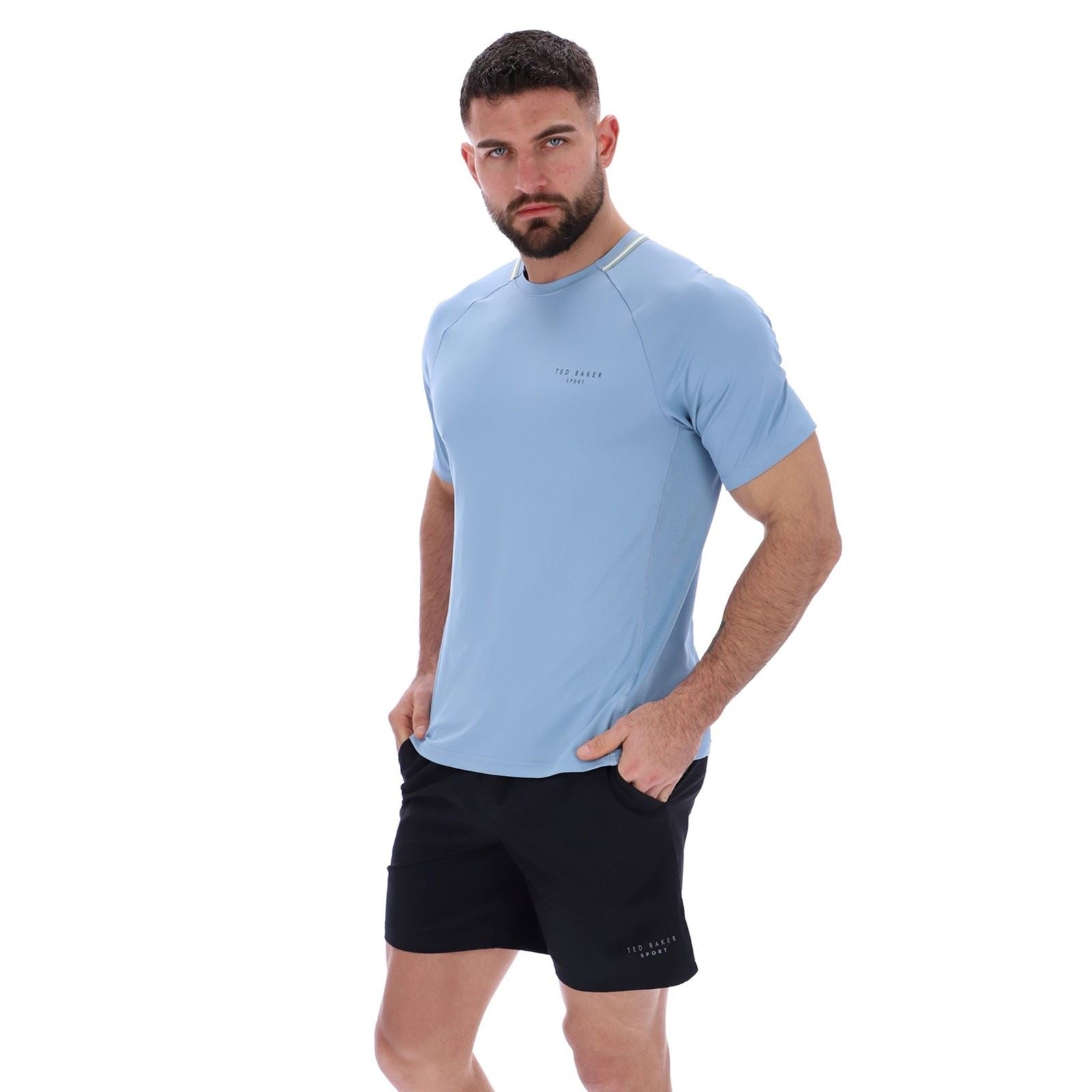 Ted Baker HARRISON TBMTA251 T-Shirts De Sport Pour Hommes En Polyester Bleu