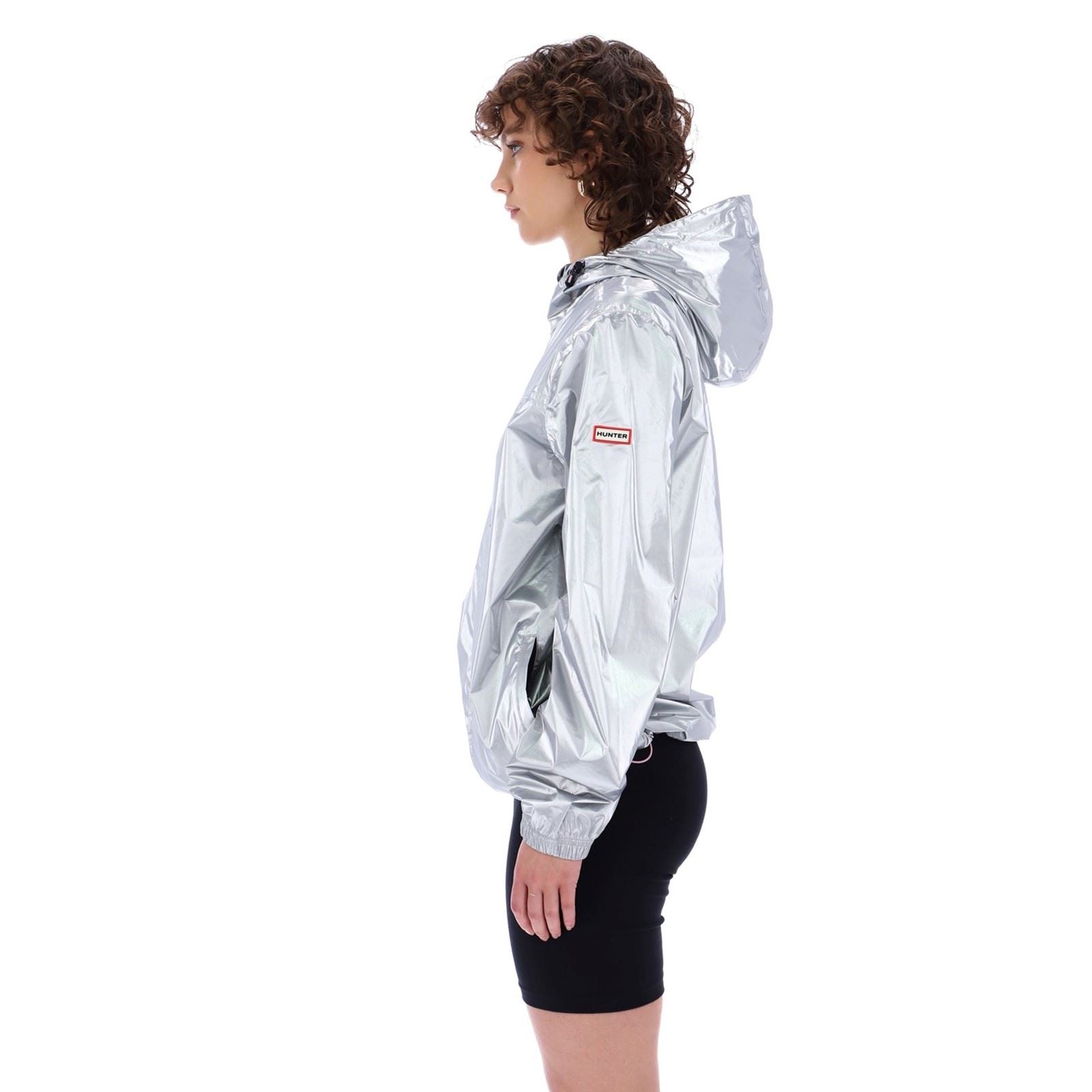 Hunter Packable Veste De Pluie Argentée Unisexe Pour Adultes, Pliable