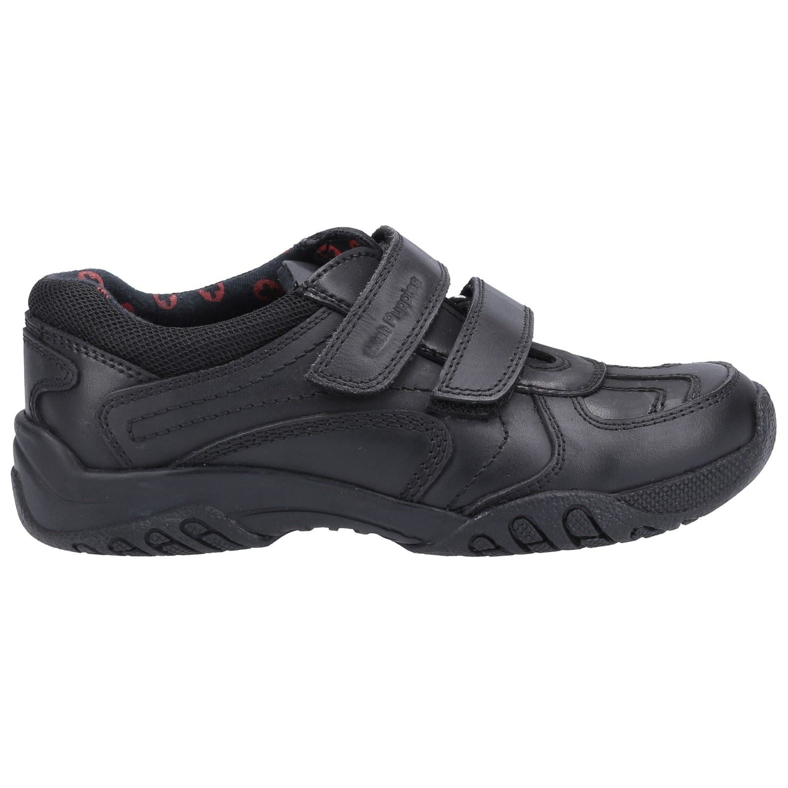 Hush Puppies Jezza 2 Junior Chaussures Noires Pour Garçons En Cuir