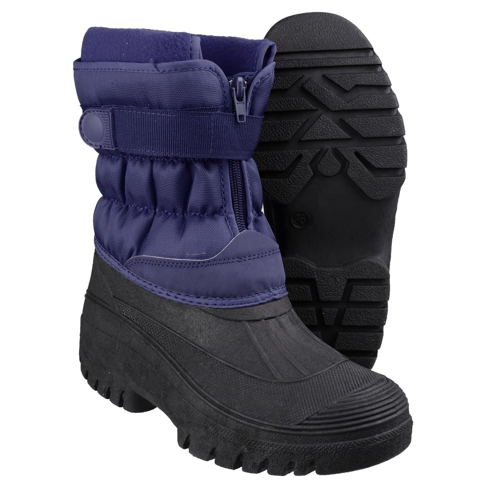 Cotswold Chase Bottes En Caoutchouc Marine En Tissu