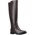 Hush Puppies Vanessa Bottes Hautes Marron À Talons Pour Femme En Cuir
