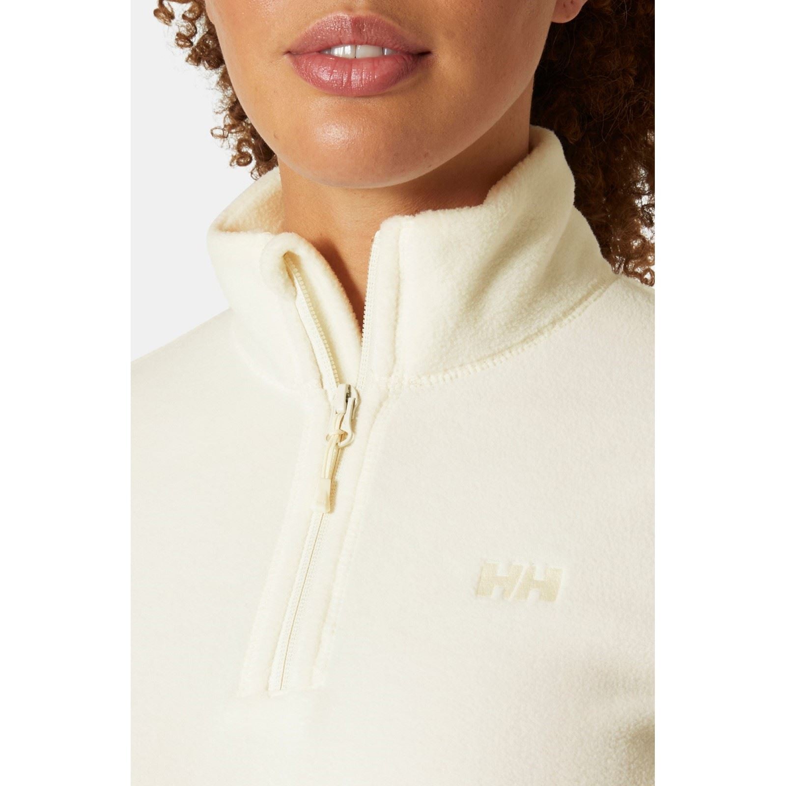 Helly Hansen Sport Daybreaker 1/2 Zip Pull En Polaire Blanche Pour Femmes En Polyester