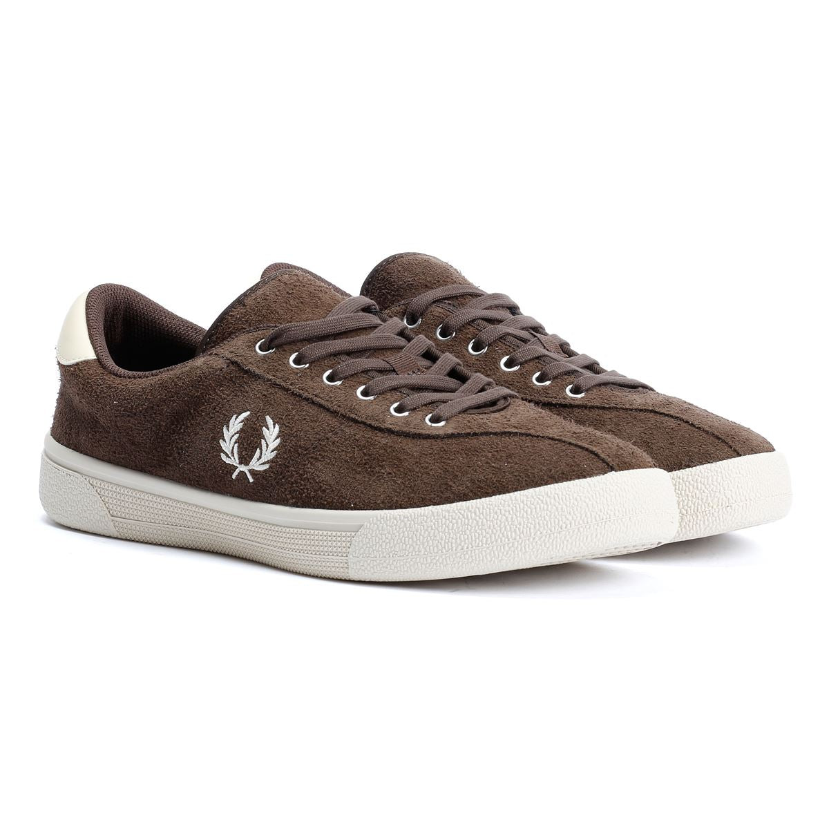 Fred Perry Tennis Shoe Baskets Brunes Pour Hommes En Suède