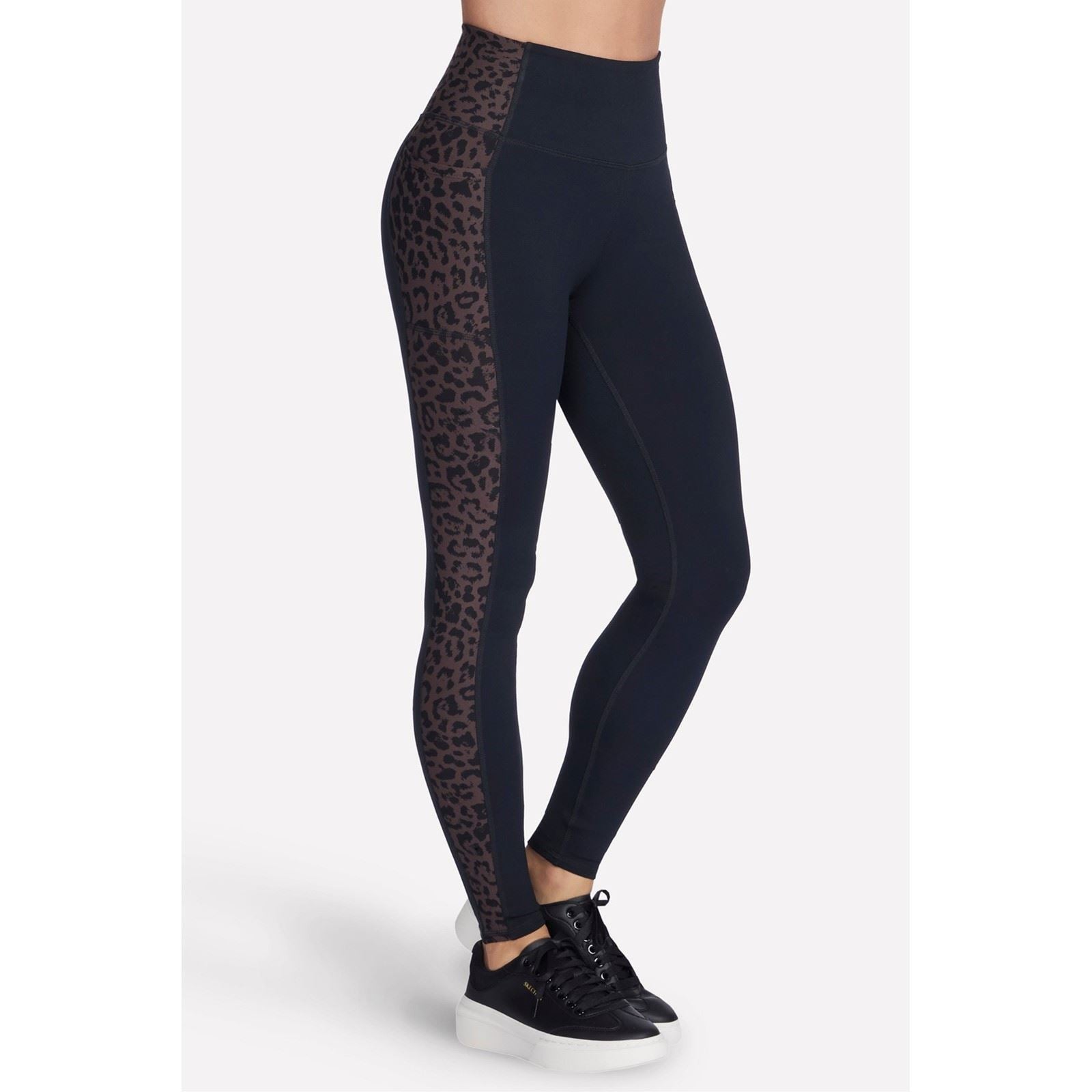 Skechers Performance GO WALK Cheetah Legging Leggings De Sport En Nylon Pour Femmes Marron