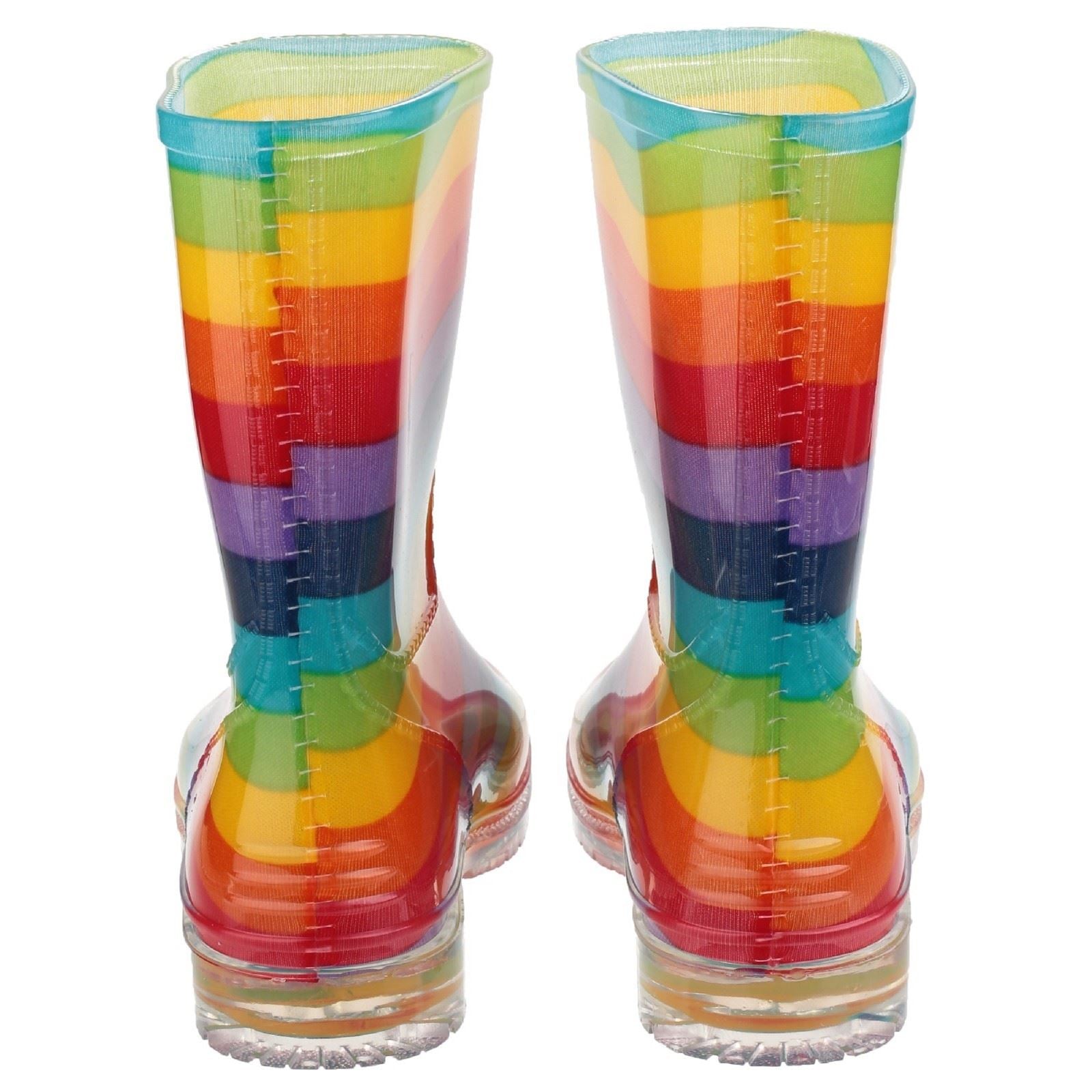 Cotswold PVC Jnr Bottes De Pluie Arc-en-ciel Pour Filles En Pvc