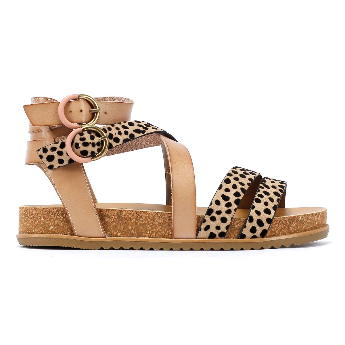 Blowfish Malibu Fandie Sandales Pour Femmes Imitation Léopard