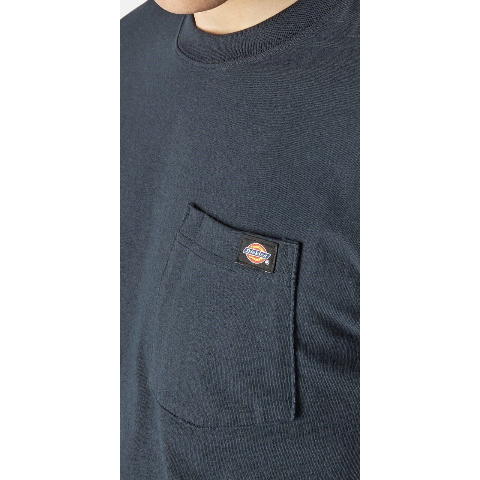 Dickies Pocket Long Sleeve T-Shirt Pour Hommes En Coton Bleu